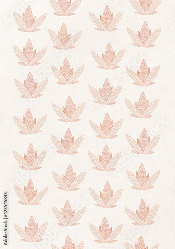 Pink floral background in format a4. Background for flyers of yoga studios, wellnes etc.