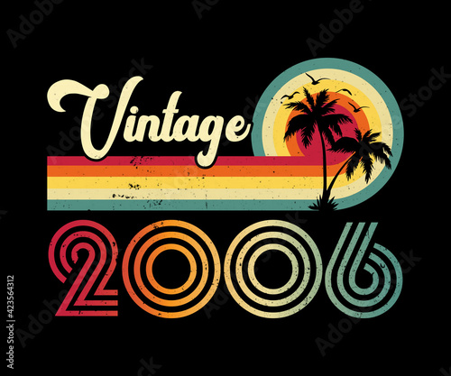 Vintage 2006 Birthday T-shirt Design