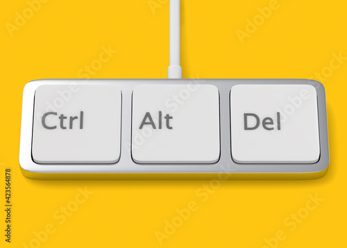 Ctrl Alt Del - Minimal Keyboard concept - 3D