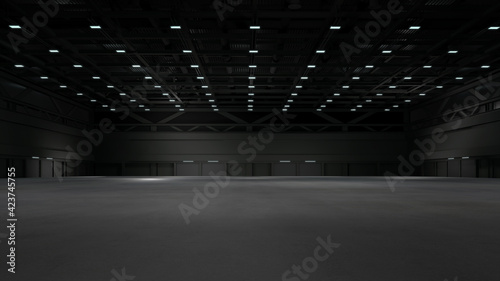 Empty exhibition center. backdrop for exhibition stands.3d render.