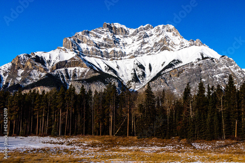 Cascade Mountain in late spring. Banff National Park, Alberta, Canada