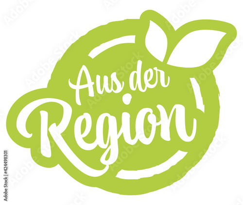 modern green stamp from the region (text german)