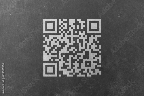 qr code printed on the wall surface, scan for payment