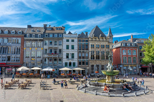 AACHEN, GERMANY, 23 JULY 2020 Square in the historic center