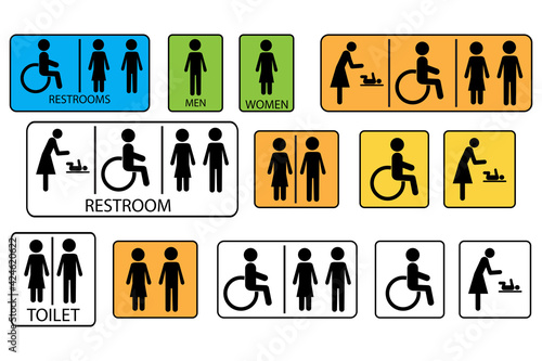 Female hand. man woman disabled child. Vector icon. Female symbol. Stock image. EPS 10.