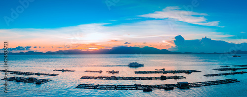 Sunset scenery of Hailing Island, Yangjiang City, Guangdong Province, China