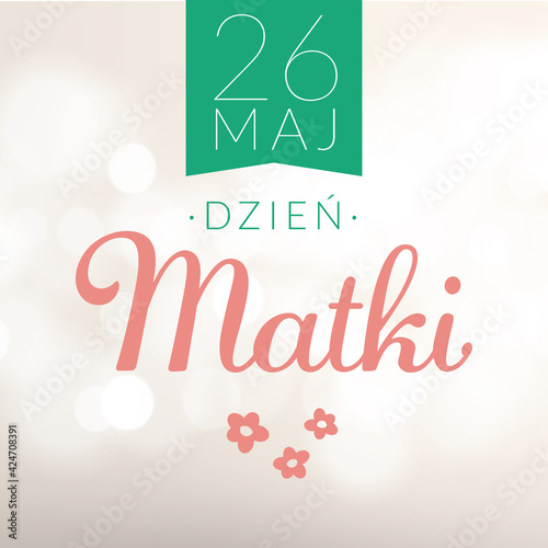 Dzień Matki. Grafika prosta na baner kartkę z życzeniami. Życzenia na dzień Matki.