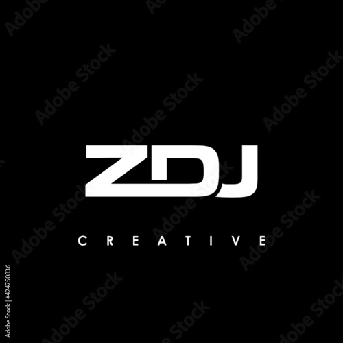 ZDJ Letter Initial Logo Design Template Vector Illustration