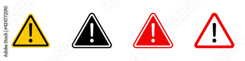 Advertencia, atención, alerta. Conjunto de iconos de advertencia. Icono de vector