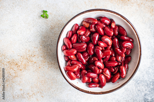 red beans canned healthy meal ketogenic or paleo diet portion on the table top view copy space food background rustic 