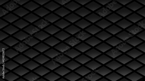 Abstract 3d cubes pattern background. Black 3d render. 