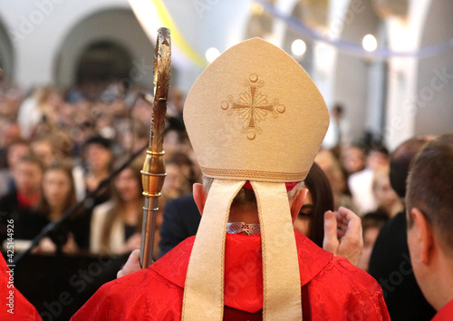 The bishop provides the Sacrament of Confirmation 