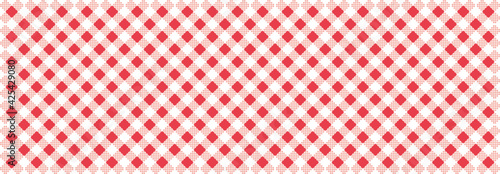 red fabric pattern texture - vector textile background for your design 