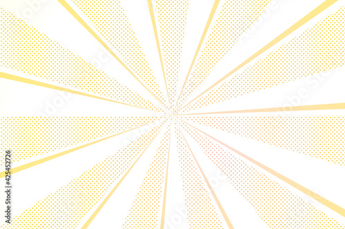 水玉ドットと放射線パステル背景 Radial abstract background ray with polka dot