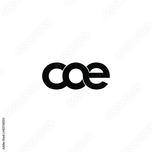 coe letter original monogram logo design