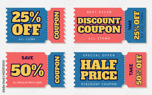 Discount coupon templates with sample text