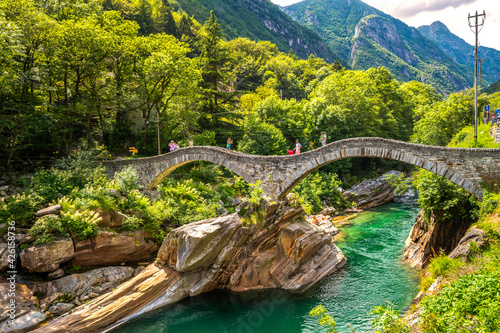 Ponte dei Salti, Lavertezzo, Schweiz 