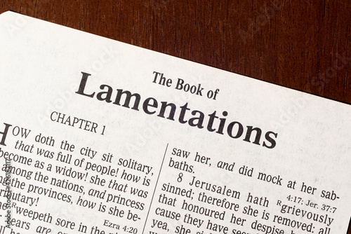 The Book of Lamentations Title Page Close-Up