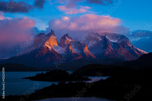 Sunrise on Torres del Paine National park
