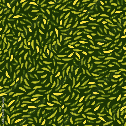 green leaves. color repetitive background. floral seamless pattern. fabric swatch. wrapping paper. continuous print. vector design element for apparel, textile, home decor, phone case, banner, ad