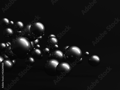 Chrome metallic glossy globes balls wallpaper