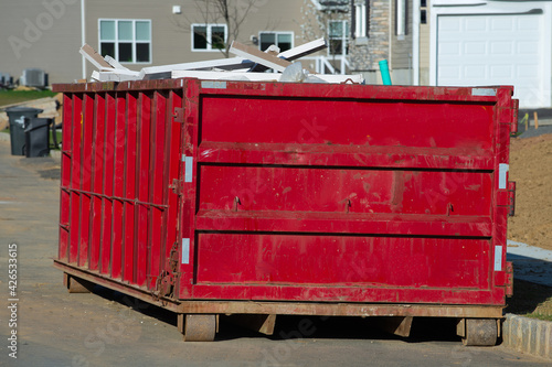 large iron dumpster garbage metal recycle outdoor trash