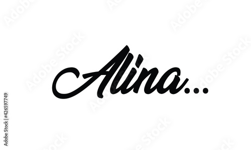 Cursive Text alina text, alina name