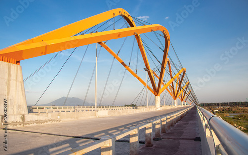 Sacobia River Bridge and Mt. Arayat in Distance - Clark, Pampanga, Luzon, Philippines