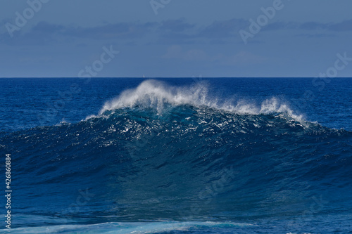 Beautiful blue ocean wave