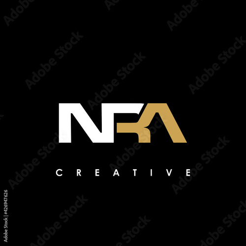NRA Letter Initial Logo Design Template Vector Illustration