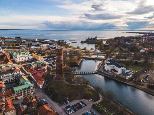 View above the Swedish city of Kalmar