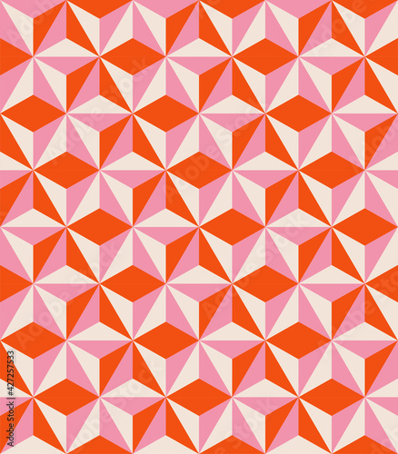 Geometric shapes abstract colorful seamless pattern