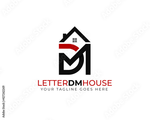 anagram monogram of initial letter A D M logo template
