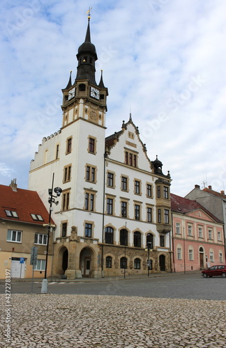 Hustopece square, South Moravia, Czech republic