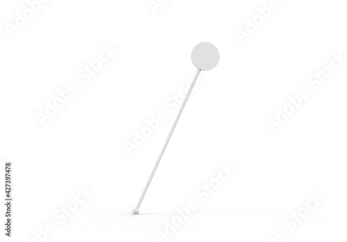 Stirrer stick mockup template for cocktail, mocktail, tea, juice, coffee and alcohol, promotional stirrer stick for branding, 3d illustration