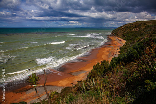 Bushy Beach okolice Omaru, Wyspa Południowa, Nowa Zelandia