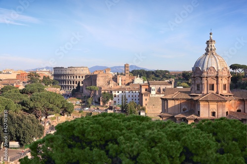 Cityscape of Monti district in Rome