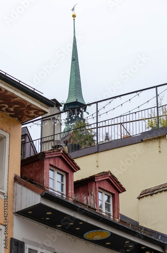 Terrasse, Altstadt, Aarau, Schweiz