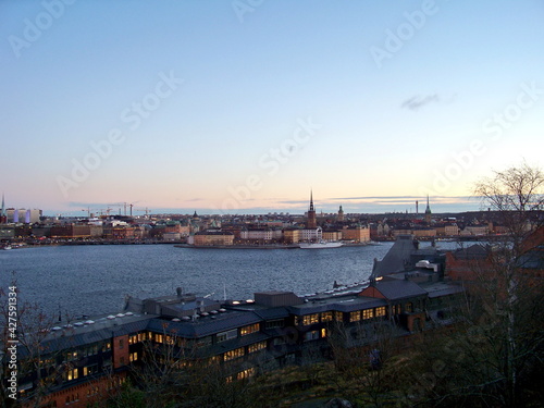 Stockholm panorama at sunrise