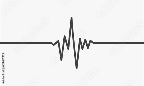 cardiogram design template. wave vector illustration.