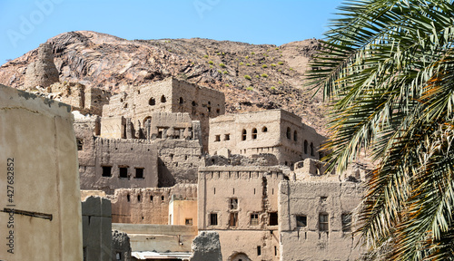 Vecchio villaggio abbandonato sulle montagne dell'Oman