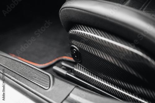 Modern car carbon driver seat with regulation