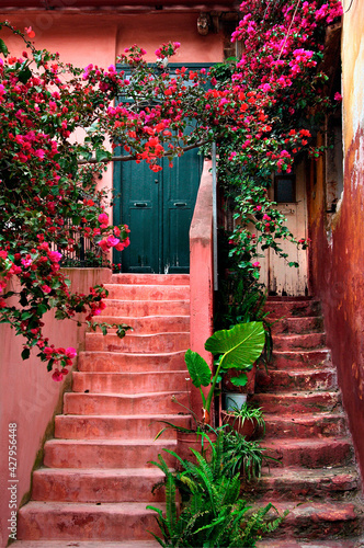 A beautiful "corner" in the old part of Chania town, Crete island, Greece.