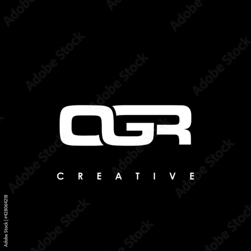 OGR Letter Initial Logo Design Template Vector Illustration