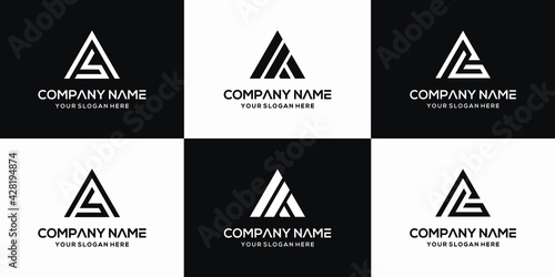 ab letter vector logo abstract template