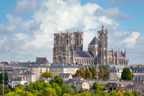 Aerial view of Laon Cathedral