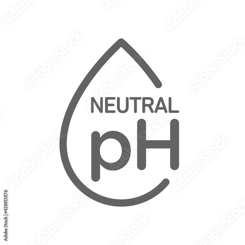 pH neutral balance vector icon, badge seal, logo