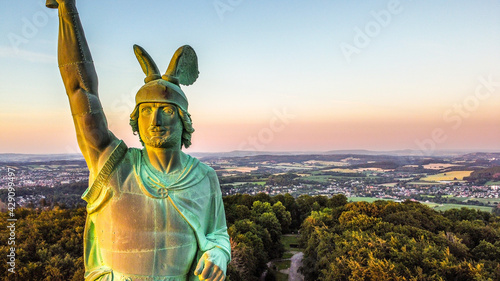 Hermann Monument in the Teutoburg Forest near Detmold, Germany