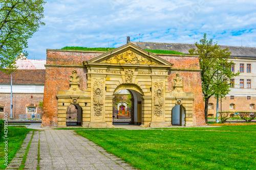 View of a fragment of the olomouc fortification in the czech republic.