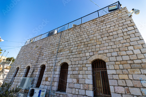 Exterior view of the synagogue in the tomb of Rabbi Shimon Bar Yochai in Meron